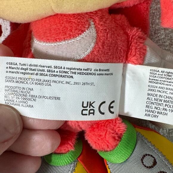 Sonic The Hedgehog Mighty Plush & Knuckles SONIC THE HEDGEHOG Jakks Plush - Picture 8 of 9